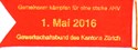 1. Mai 2016. Gemeinsam kämpfen für eine starke AHV. Gewerkschaftsbund Kanton Zürich